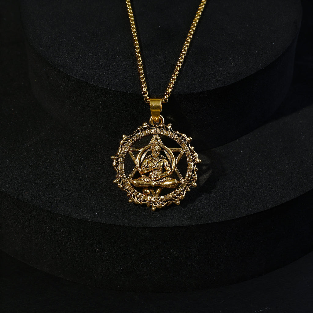 IGP Plating Meditating Hanuman Ji Pendant