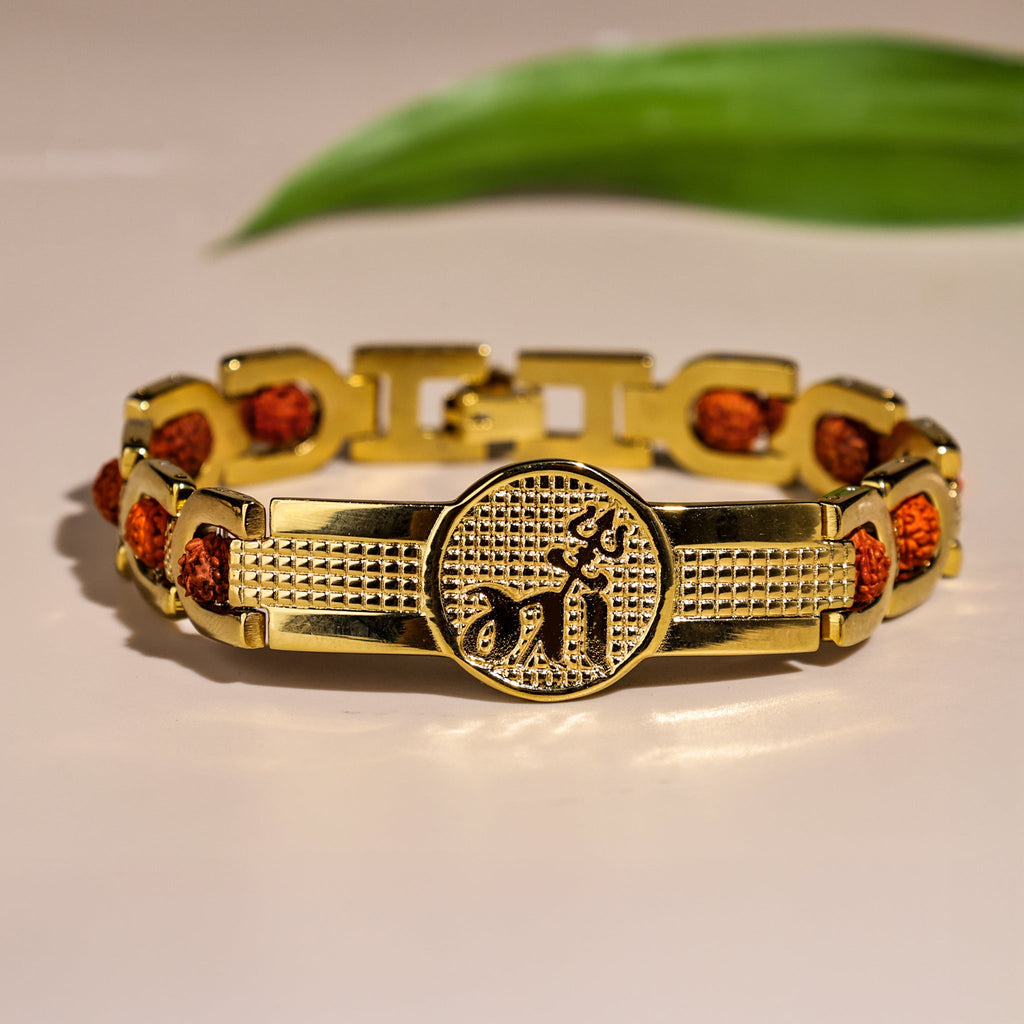 Maa with Rudraksha Bracelet (IGP Gold Plating)