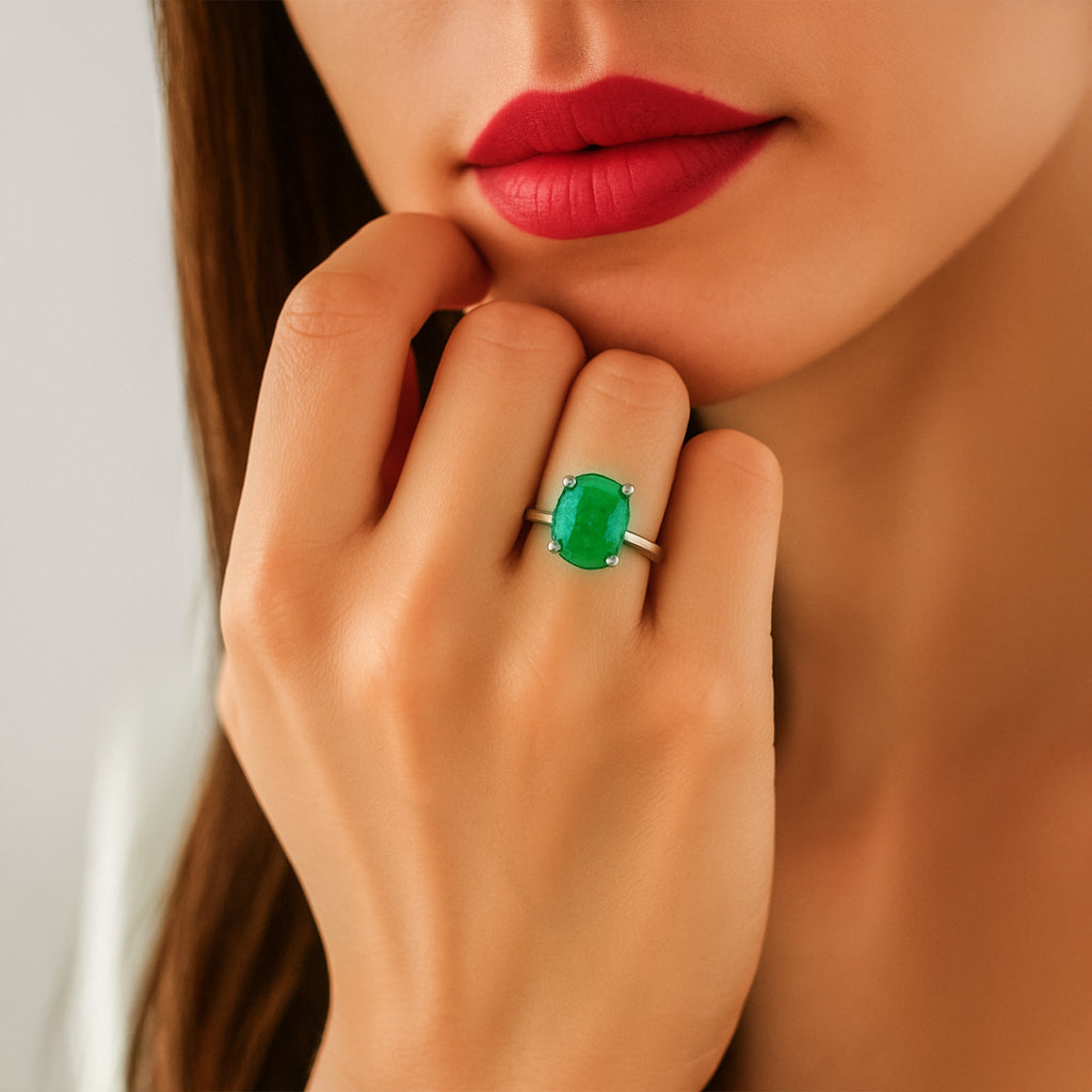 Promotes Wealth Attraction & Money Growth: Green Aventurine Ring