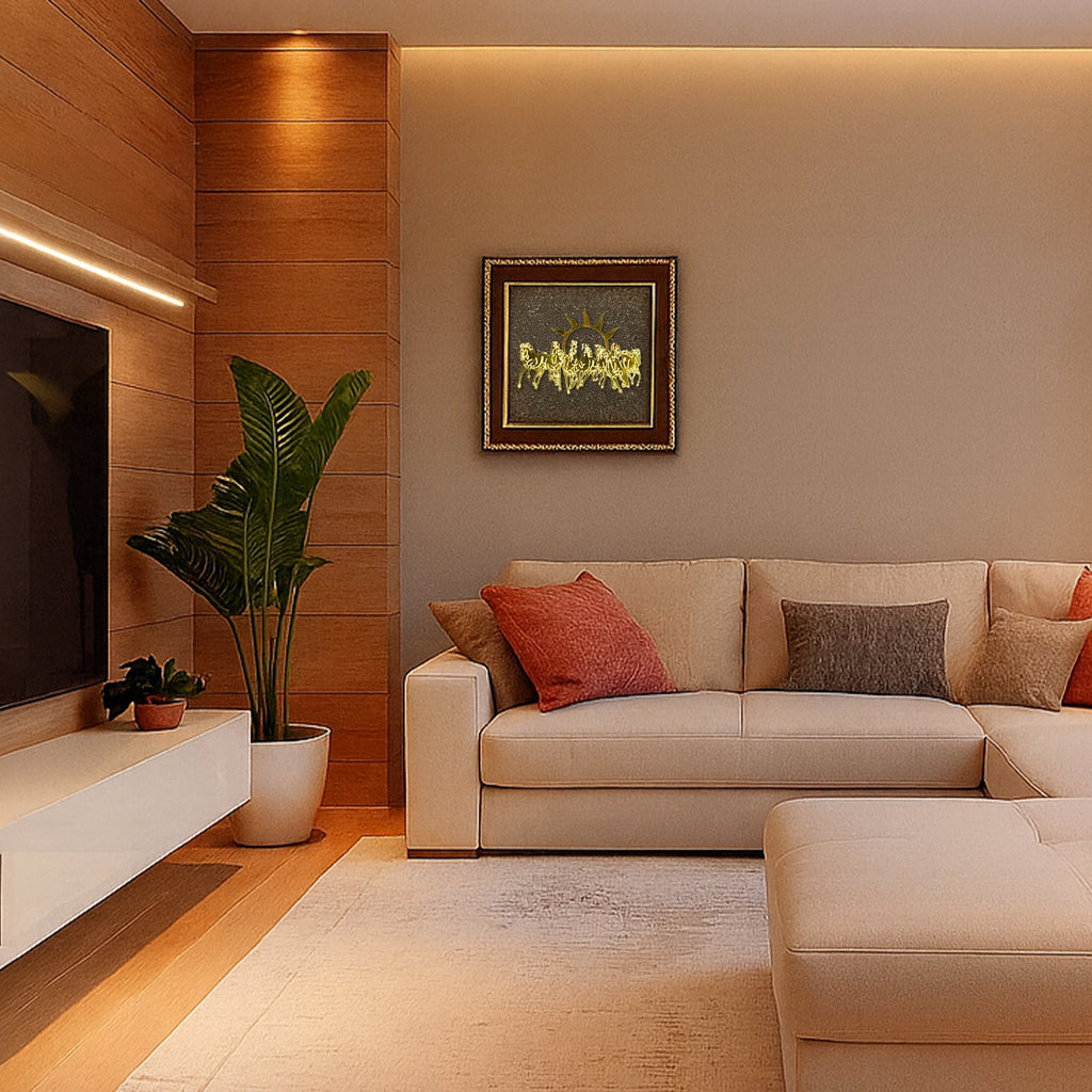 7 Horses Raw Pyrite Frame