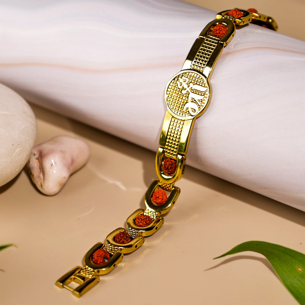 Maa with Rudraksha Bracelet (IGP Gold Plating)