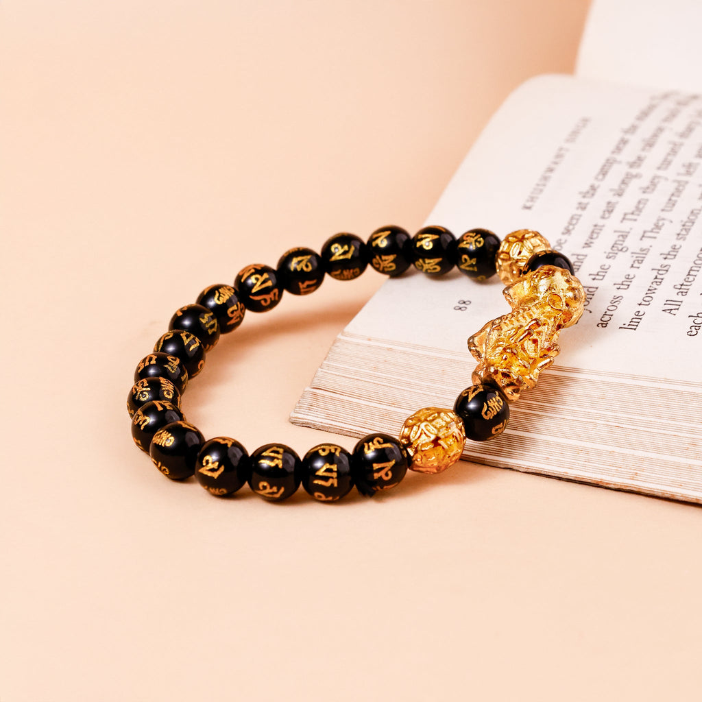Finance & Wealth Enhancer: Feng shui Black Obsidian with Pixu Bracelet
