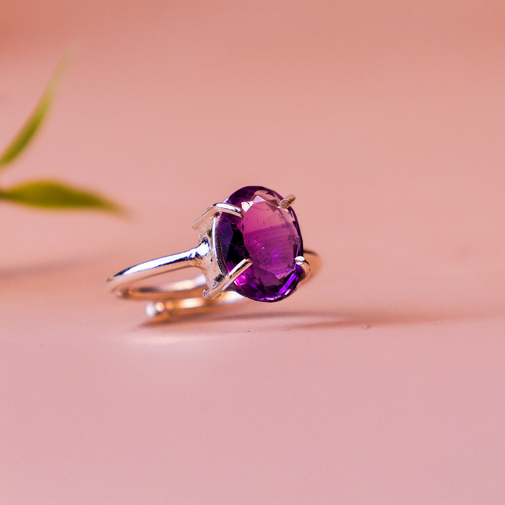 Attract Luck, Enhance Intuition, Improve Health & Skin: Amethyst Ring