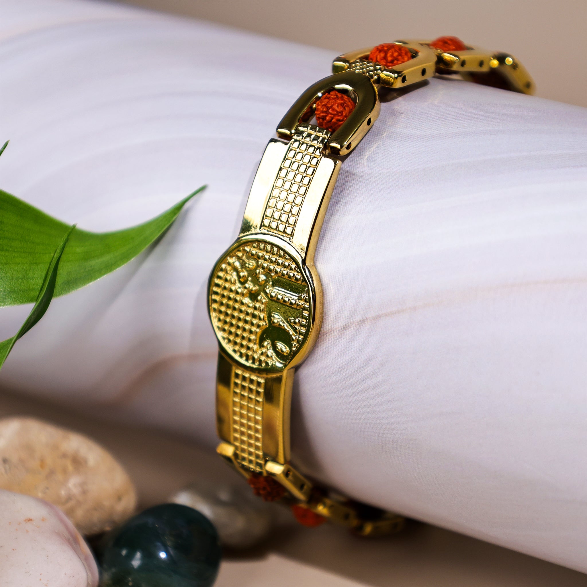 Maa with Rudraksha Bracelet (IGP Gold Plating)