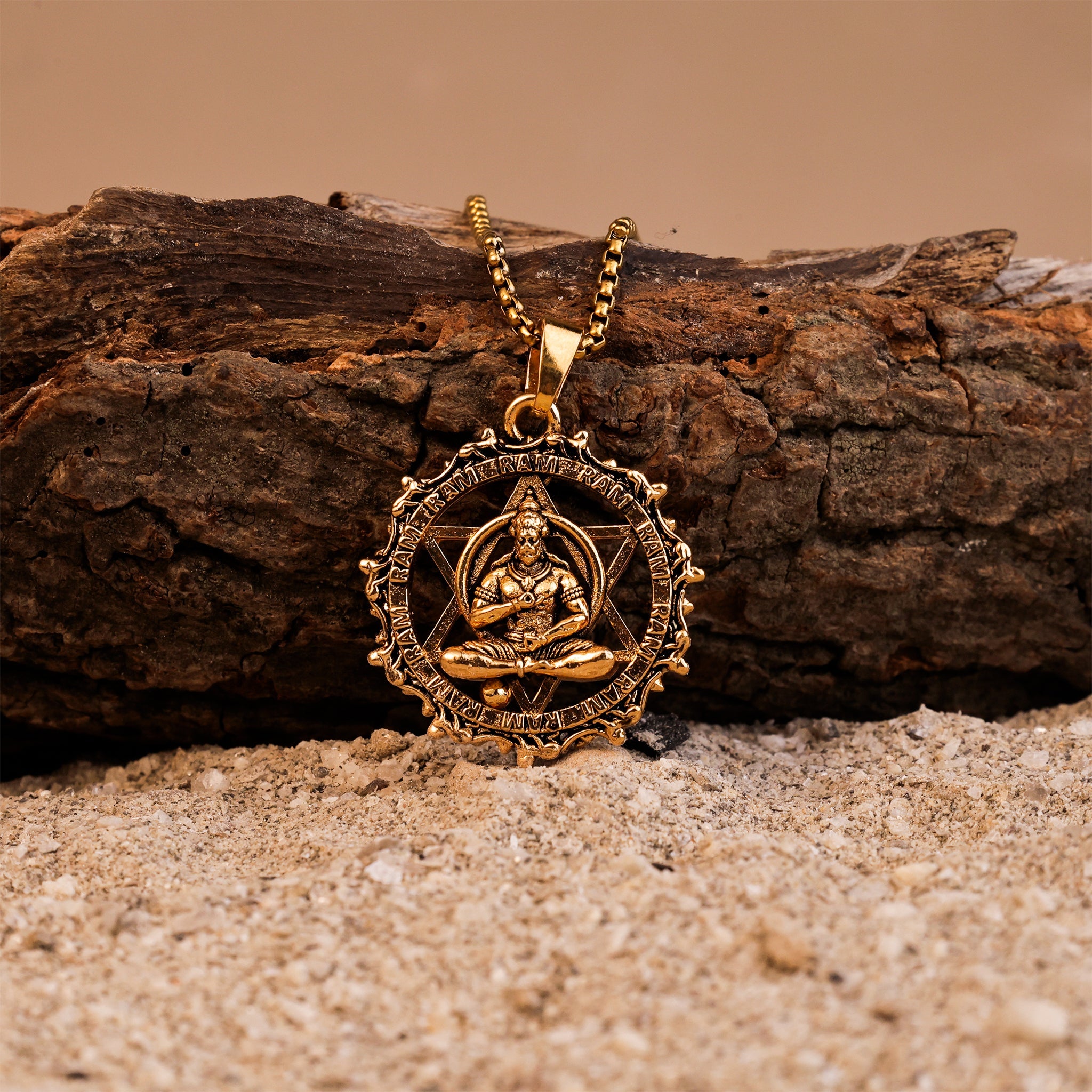IGP Plating Meditating Hanuman Ji Pendant