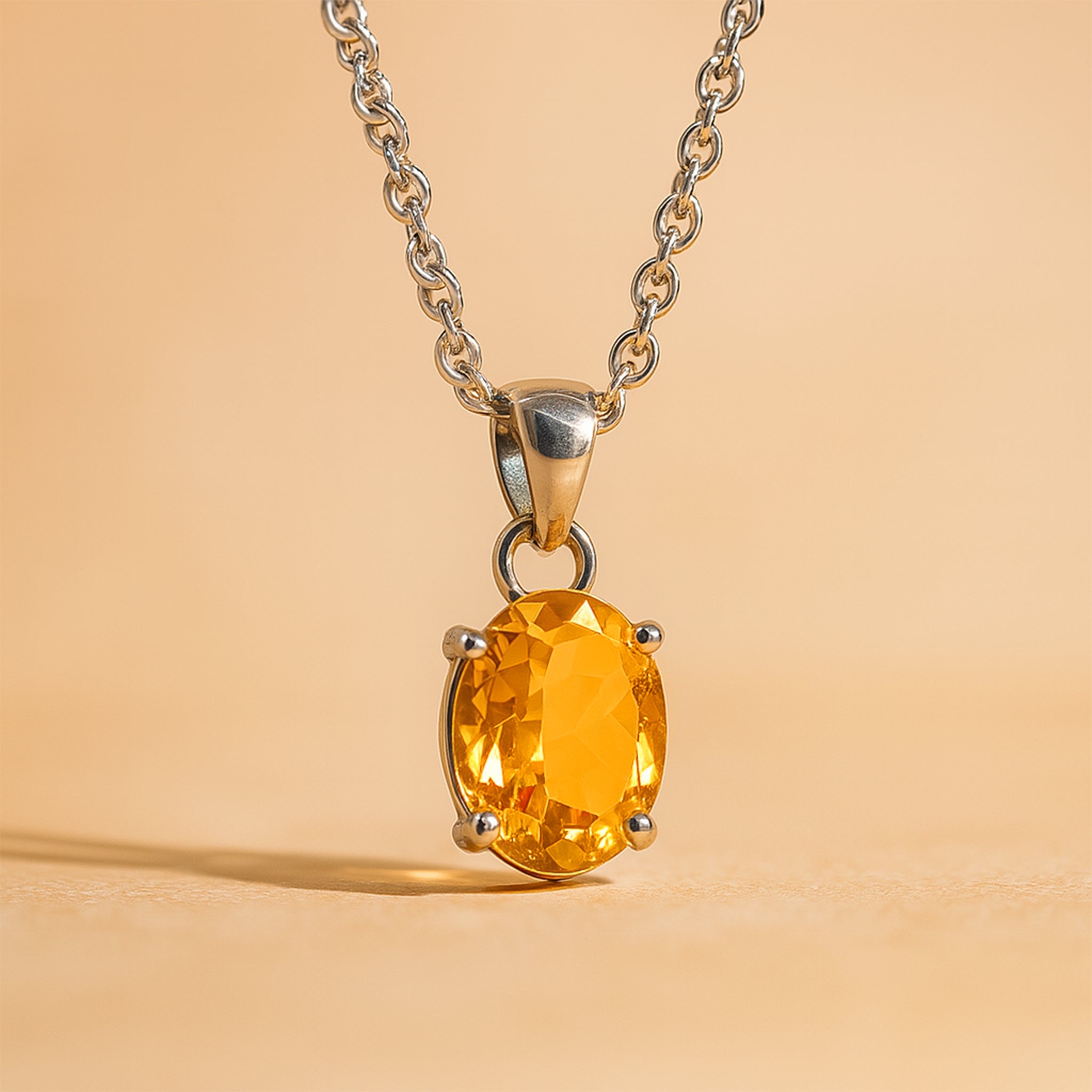 High Financial Status, Success in Job & Profession: Yellow Citrine Pendant