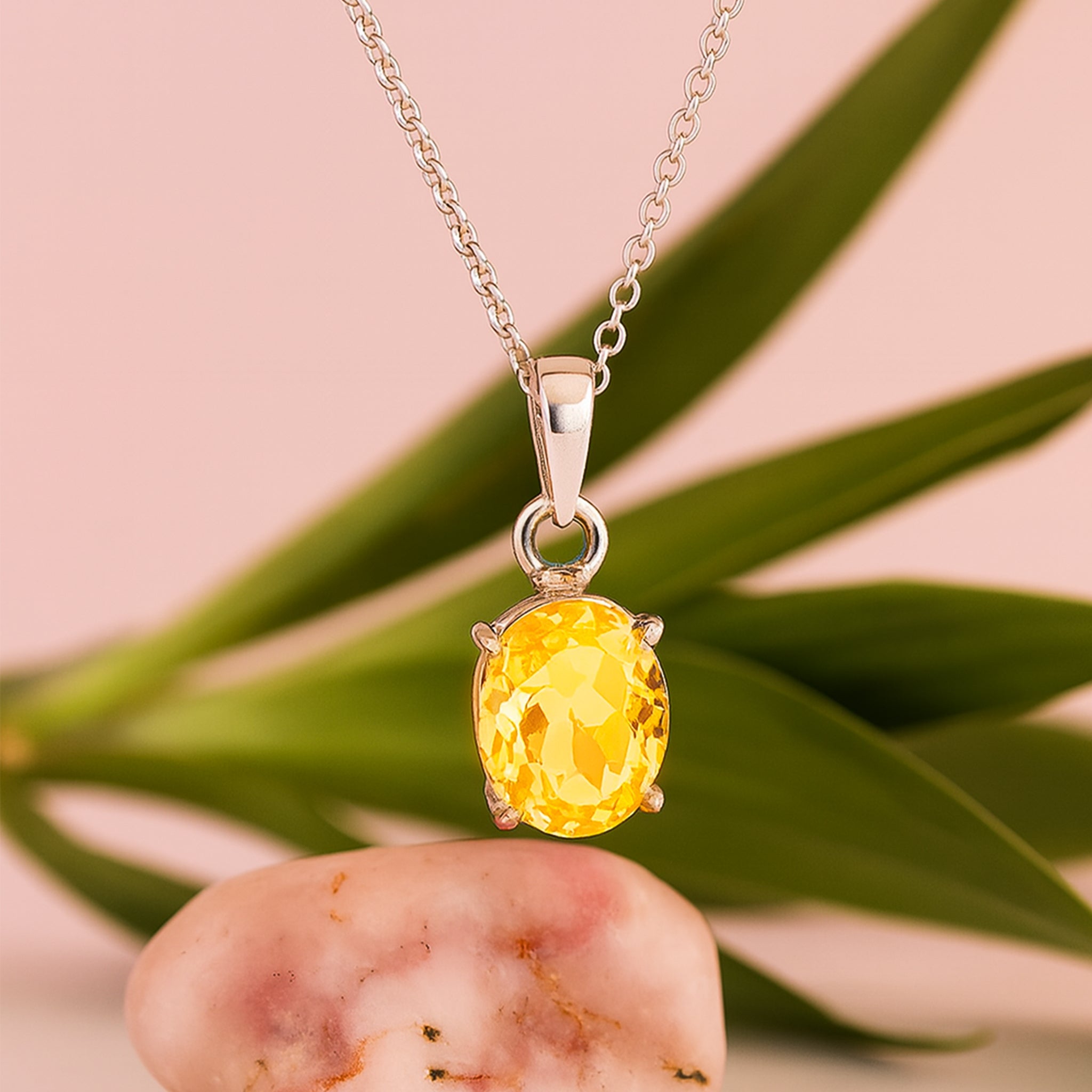 High Financial Status, Success in Job & Profession: Yellow Citrine Pendant