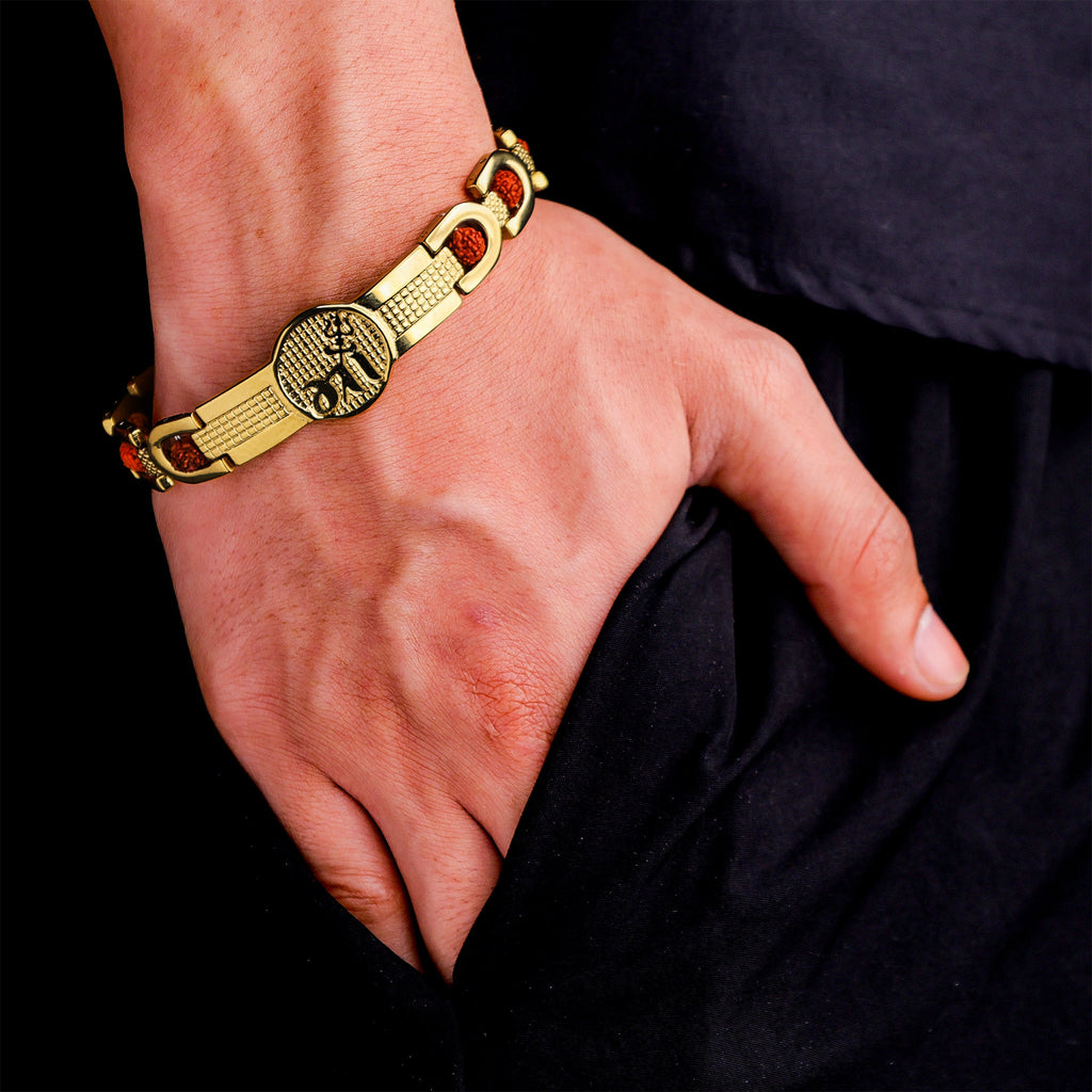 Maa with Rudraksha Bracelet (IGP Gold Plating)