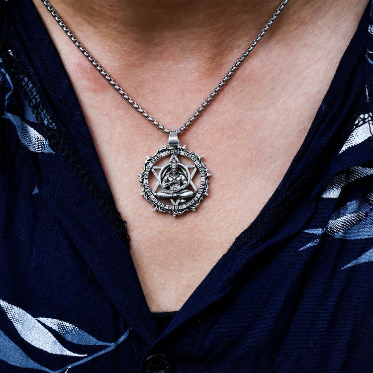 IGP Plating Meditating Hanuman Ji Pendant