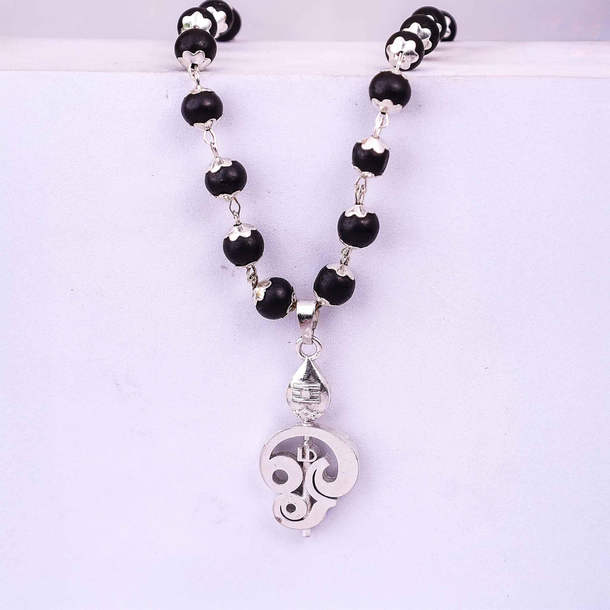 Karungali Mala with Murugan Trishul Pendant