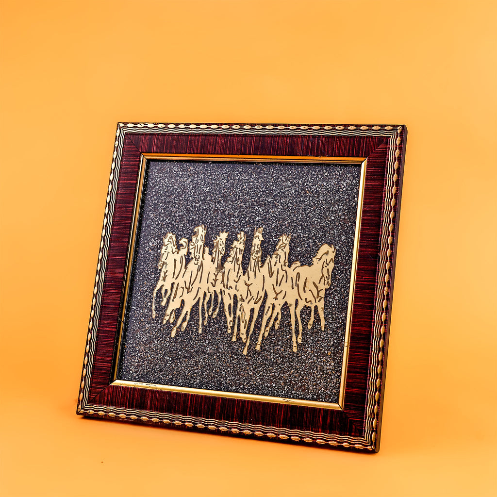 7 Horses Raw Pyrite Frame