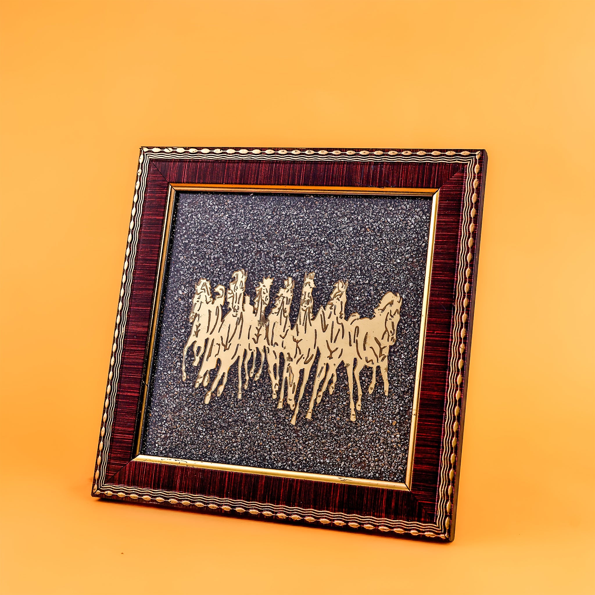 7 Horses Raw Pyrite Frame