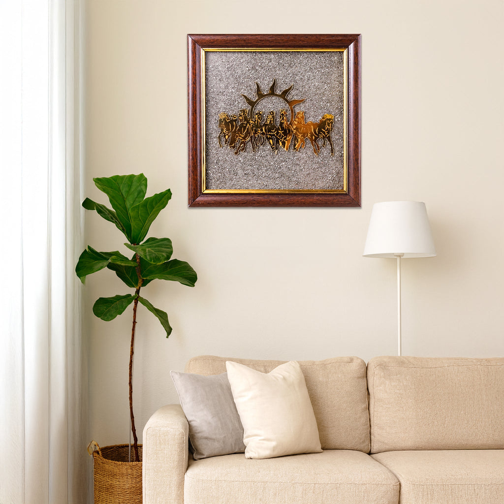 7 Horses Raw Pyrite Frame