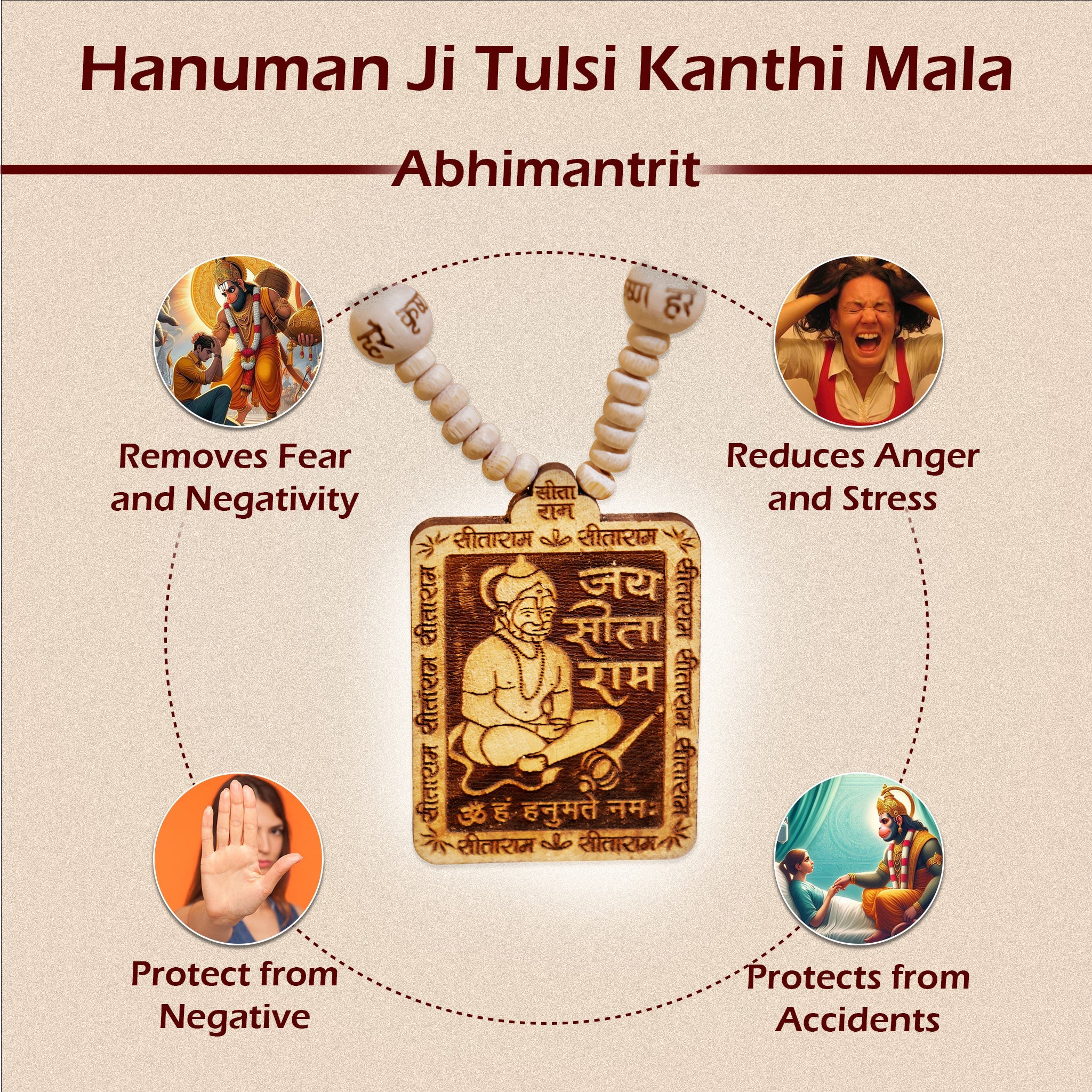 Hanuman Ji Tulsi Kanthi Mala
