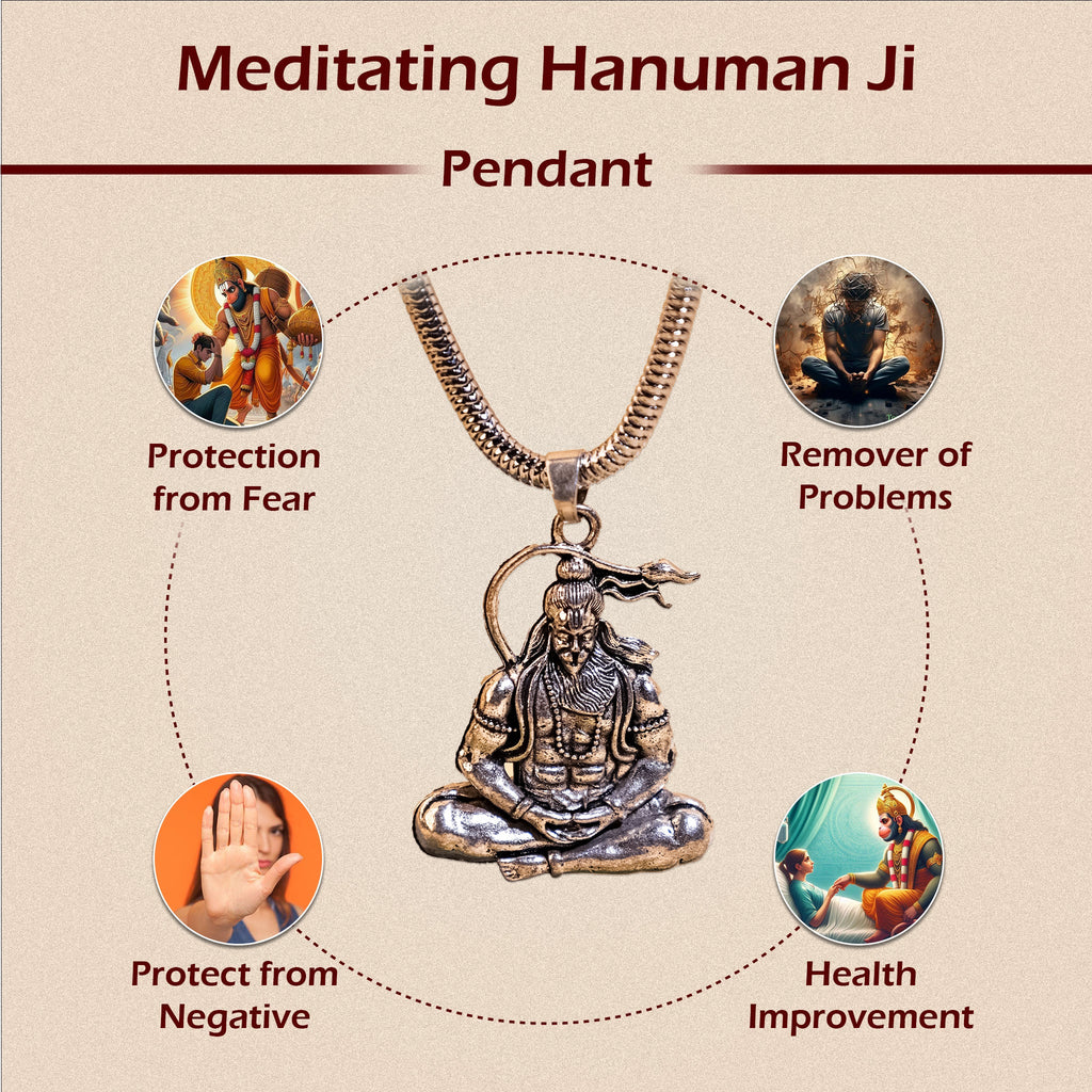 Meditating Hanuman Ji Pendant