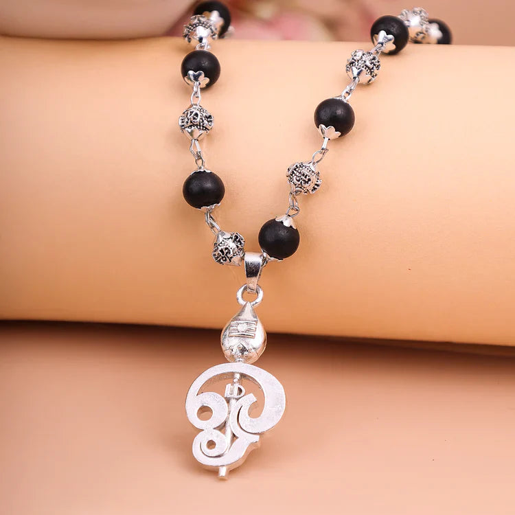 Karungali Mala with Murugan Trishul Pendant