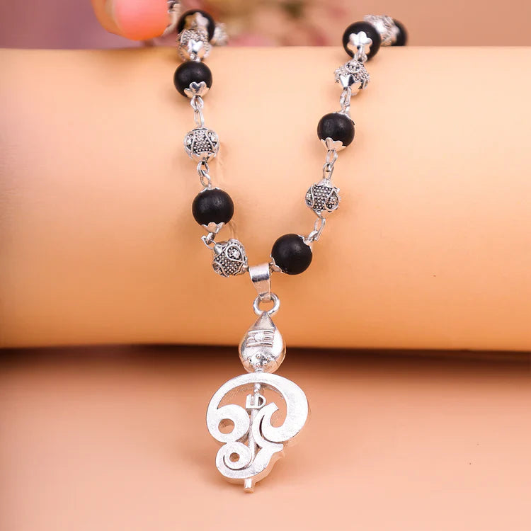 Karungali Mala with Murugan Trishul Pendant