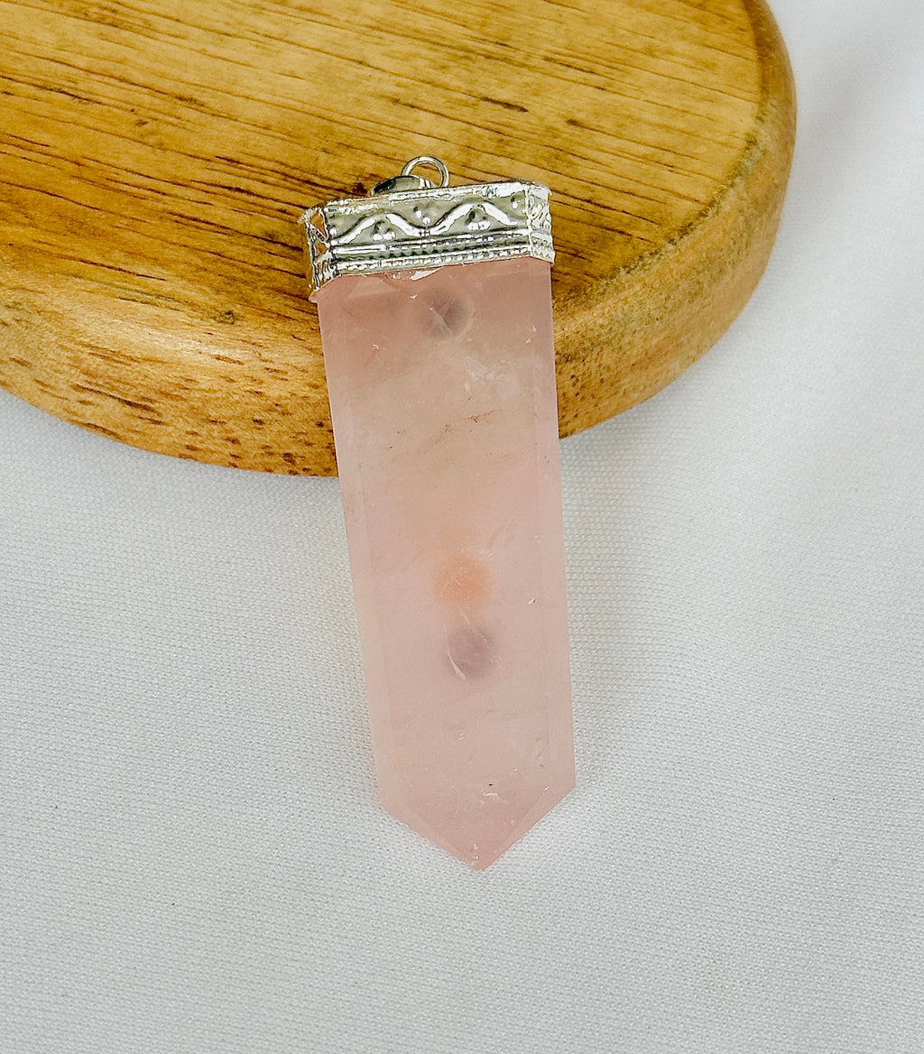 Improve Love, Relationship & Emotional Connection: Rose Quartz Seven Chakra Pendant